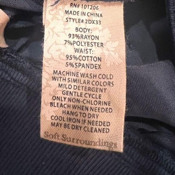 Soft Surroundings Pali Rayon Blend Cargo Utility Outdoor Casual Shorts Blue Sz L - Picture 7 of 7